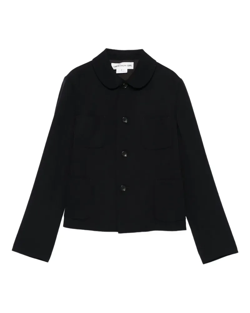 Comme des Garçons Cardigan mit Bubikragen - Schwarz Schwarz