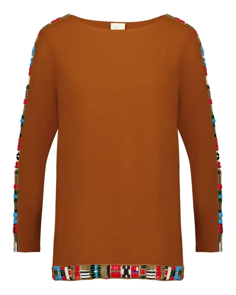 PAULA Oberteil mit Perlen - Orange Orange