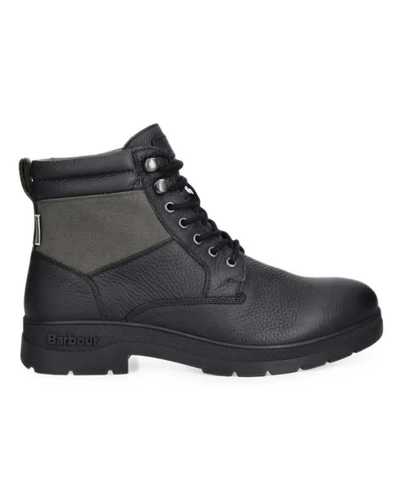 Barbour Eslington Schnürstiefel aus gekörntem Leder - Schwarz Schwarz
