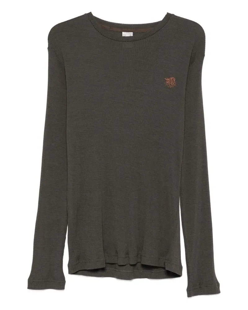 RANRA Klassisches Langarmshirt - Braun Braun