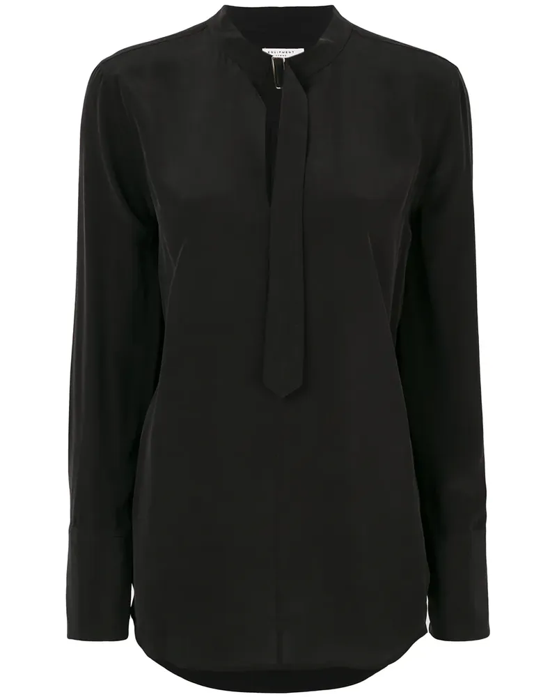Equipment Seidenbluse mit Schlüssellochausschnitt - Schwarz Schwarz