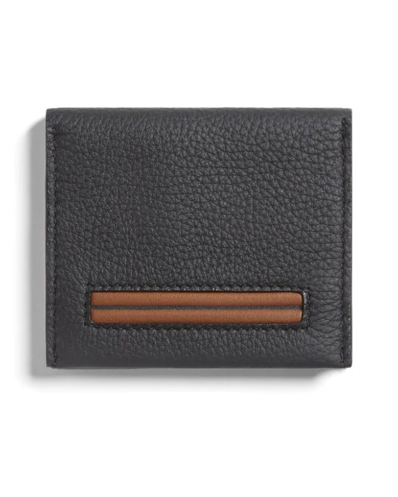 Ermenegildo Zegna Kartenetui mit Klappe - Schwarz Schwarz