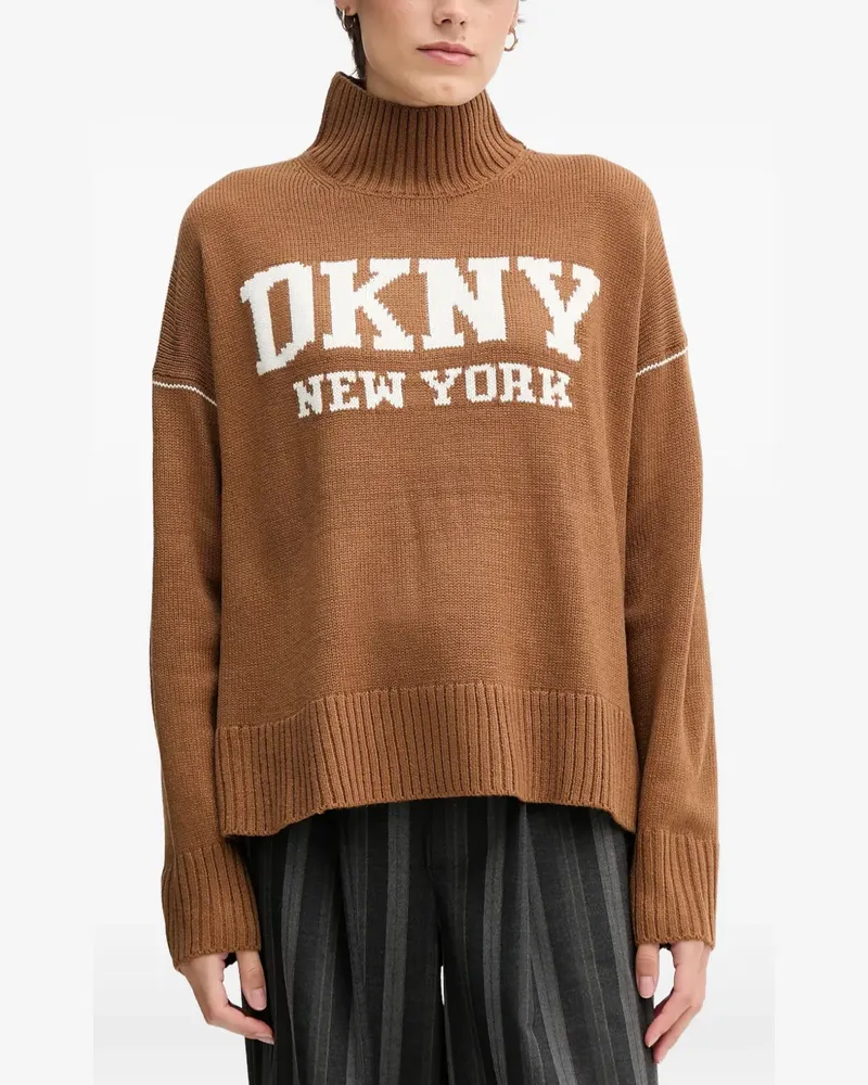 DKNY roll-neck logo sweater - Braun Braun
