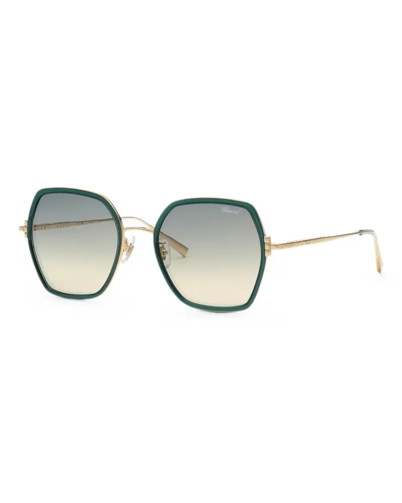 Chopard geometric-frame sunglasses - Grün Grün