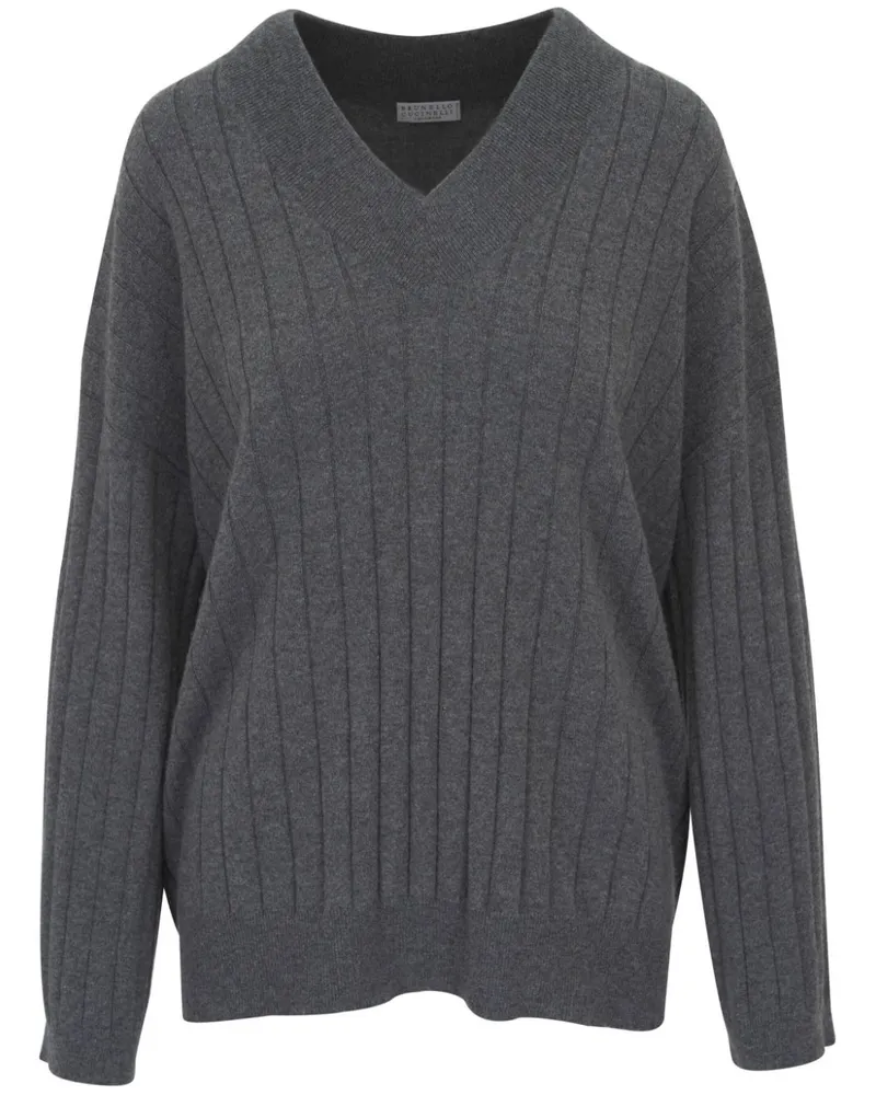 Brunello Cucinelli Pullover aus Kaschmir - Grau Grau