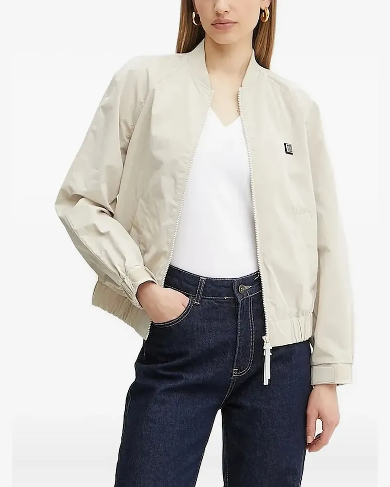 Armani Exchange Bomberjacke mit Logo-Schild - Nude Nude