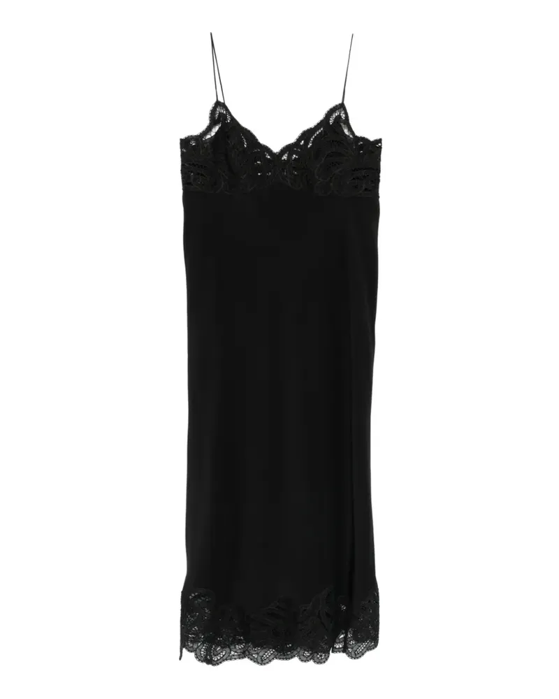 Ermanno Scervino Midikleid mit Spitzeneinsatz - Schwarz Schwarz