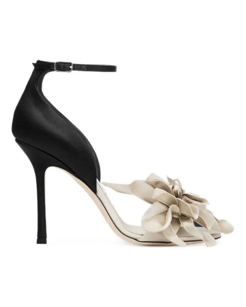 Jimmy Choo Coko Sandalen mit Blumenverzierung - Schwarz Schwarz