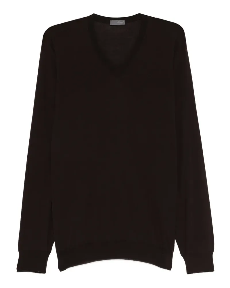 Drumohr  Pullover mit V-Ausschnitt - Braun Braun