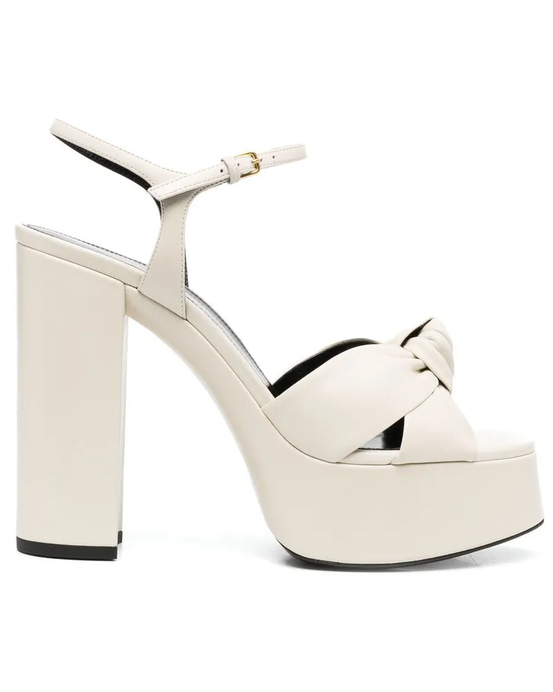 Saint Laurent Bianca Plateau-Sandalen 125mm - Nude Nude