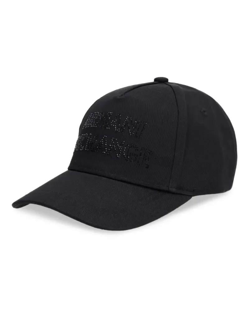 Armani Exchange crystal-embellished baseball cap - Schwarz Schwarz