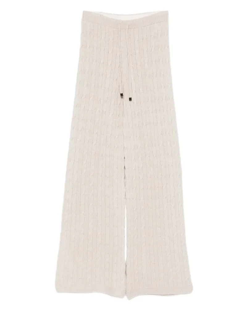 Drumohr  cable-knit drawstring trousers - Nude Nude