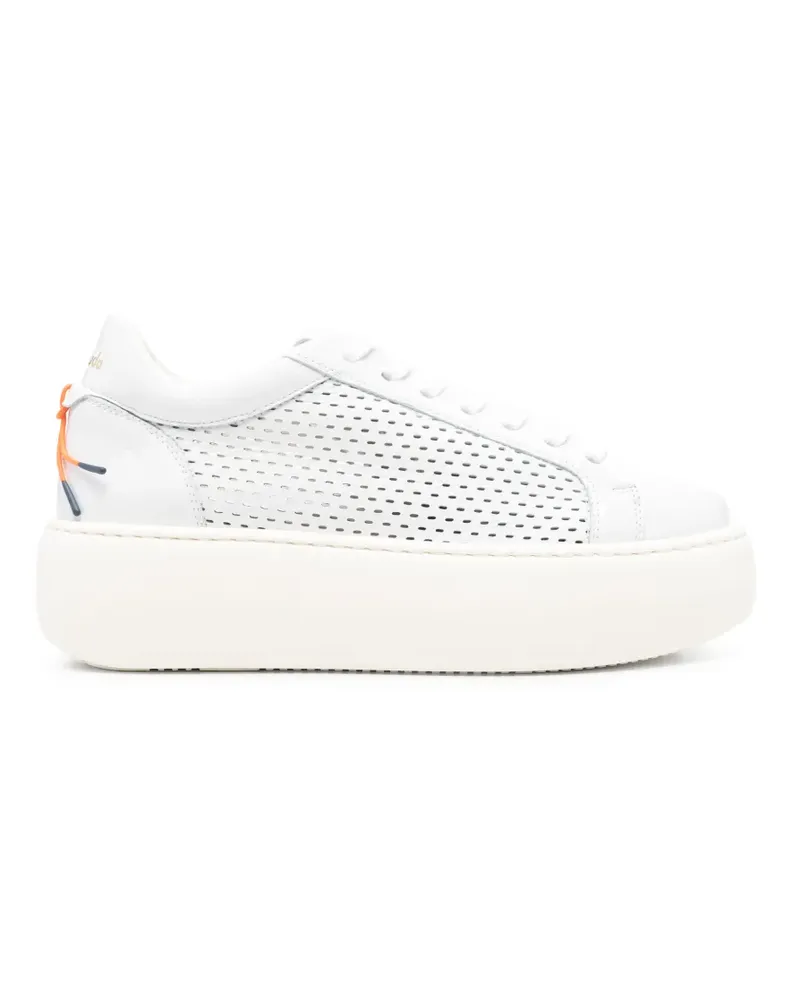 Barracuda perforated platform sneakers - Weiß Weiß