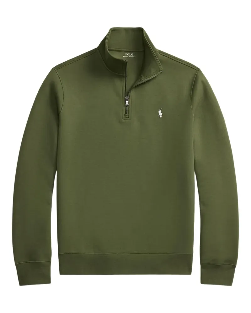 Ralph Lauren Doppelstrick-Pullover mit Viertelreißverschluss - Grün Grün