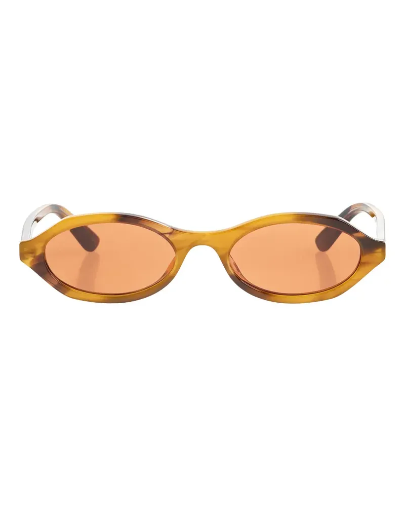 Alexander McQueen oval-frame sunglasses - Braun Braun