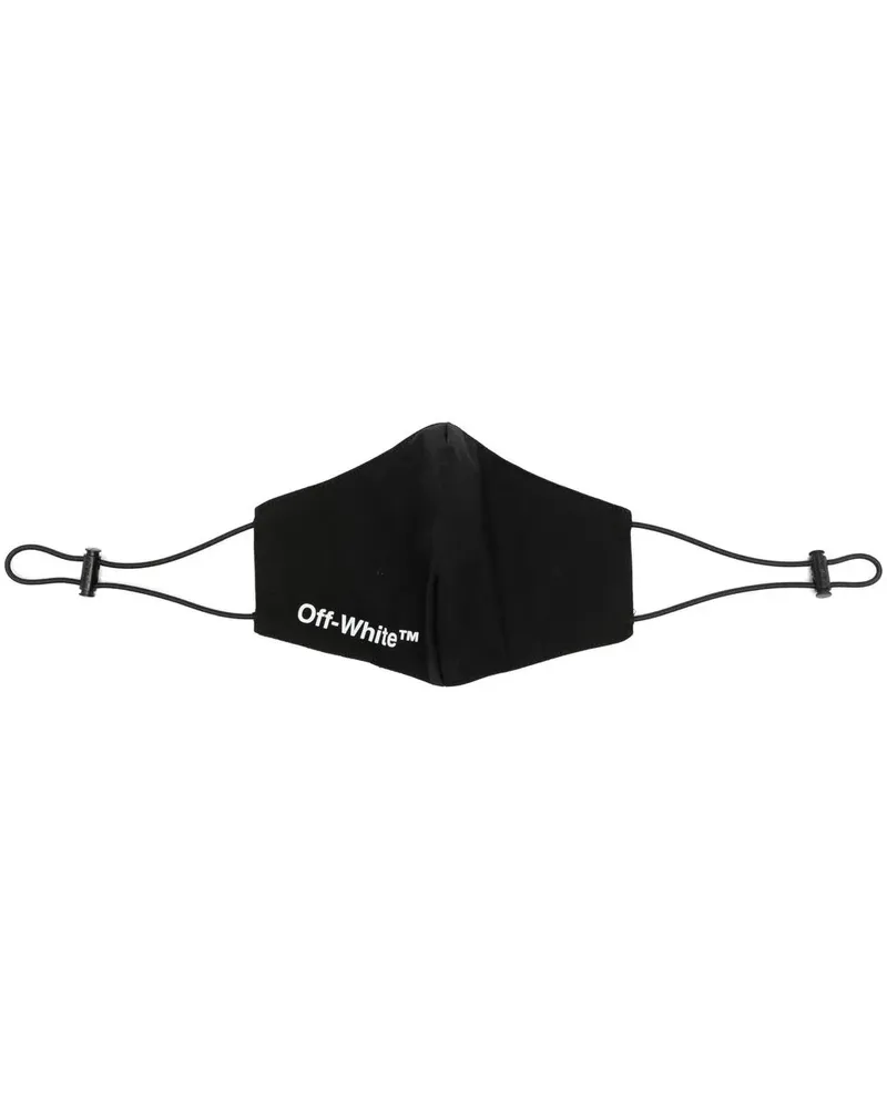 OFF-WHITE Mundschutzmaske mit Logo-Print - Schwarz Schwarz