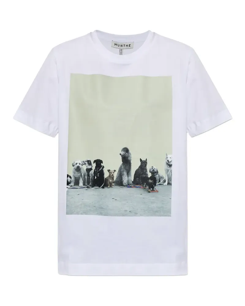 MUNTHE Nyla T-Shirt mit Foto-Print - Weiß Weiß