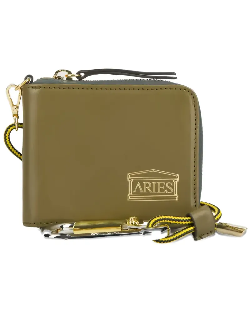 Aries logo-detail wallet - Grün Grün