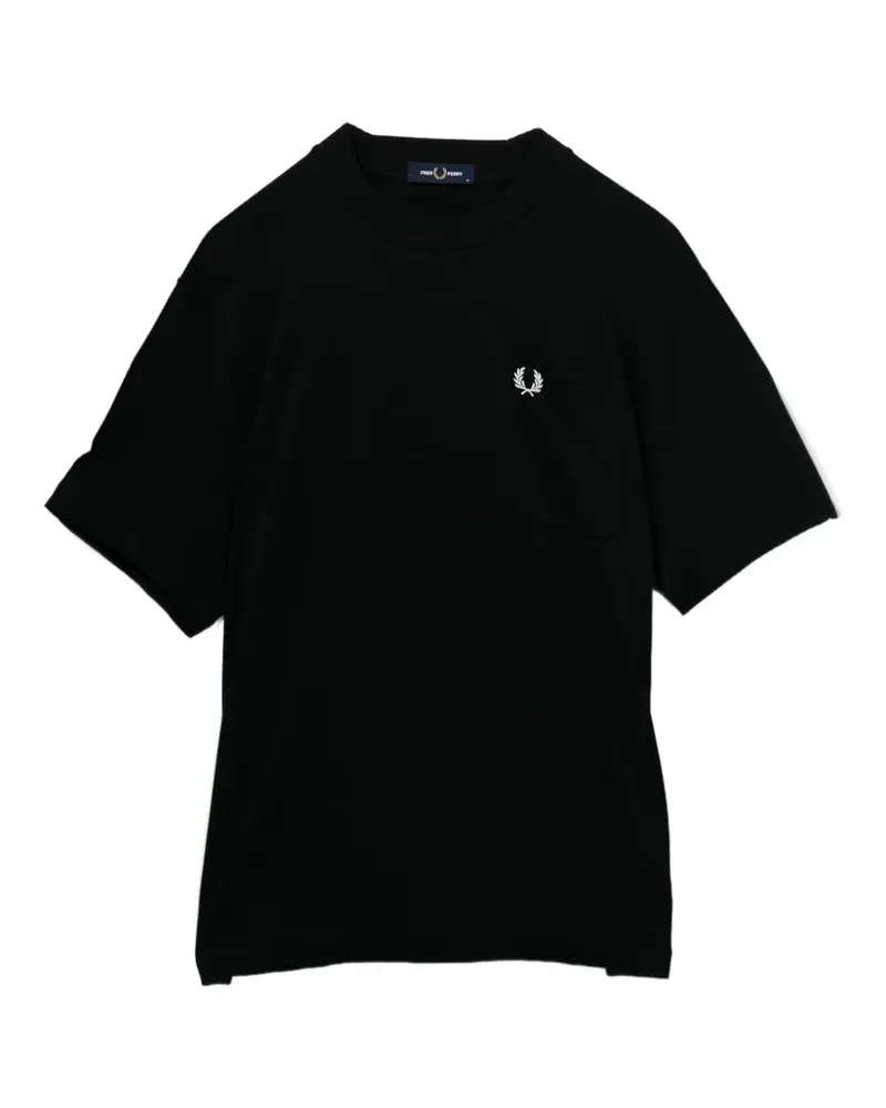 Fred Perry T-Shirt mit Logo-Stickerei - Schwarz Schwarz