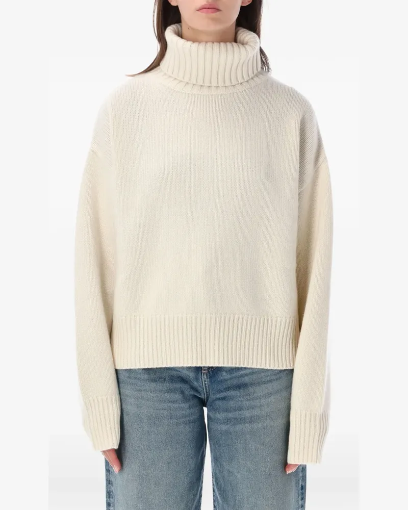 extreme cashmere Crop Xtra roll-neck sweater - Nude Nude