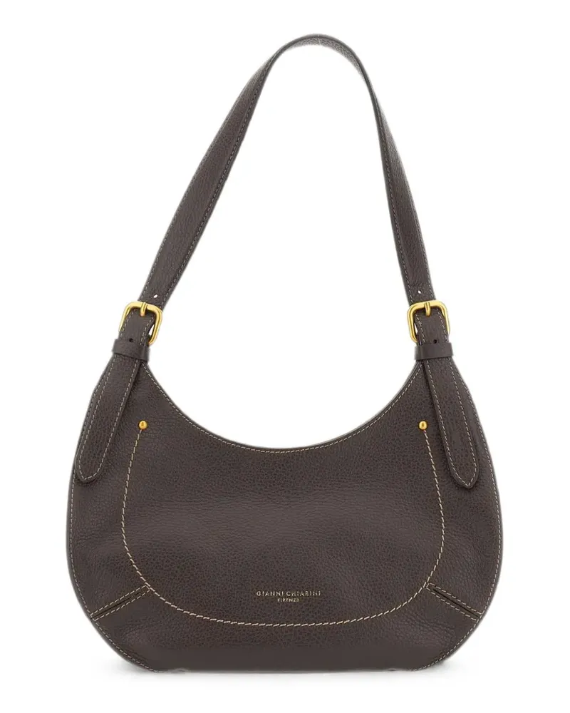 Gianni Chiarini Gabry hammered leather shoulder bag - Braun Braun