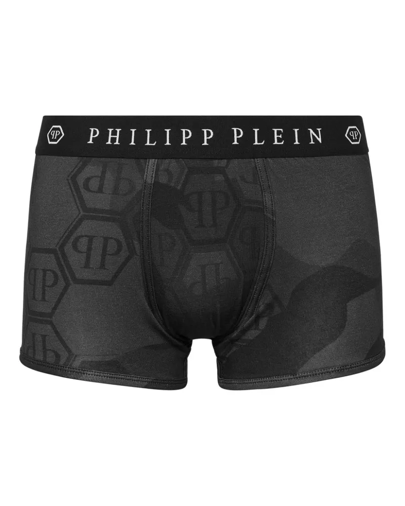 Philipp Plein Boxershorts mit Camouflage-Print Schwarz