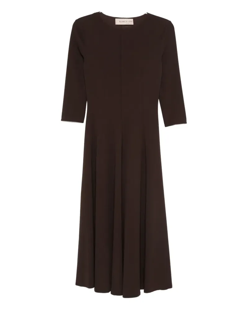 Blanca three-quarter sleeve flared dress - Braun Braun