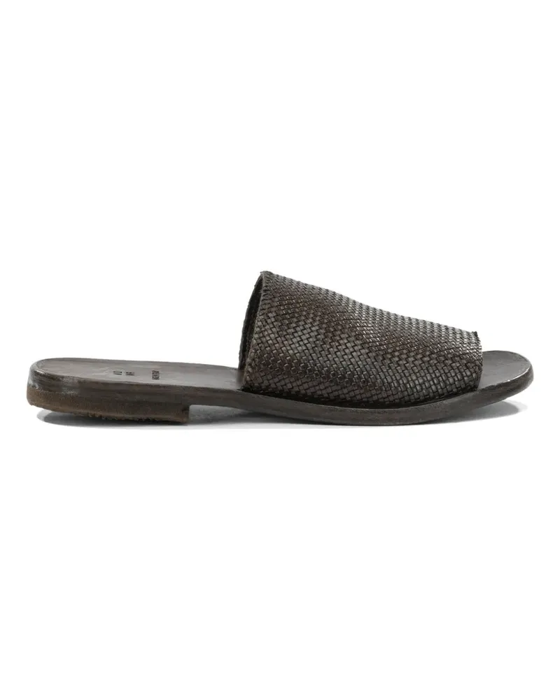 Moma woven leather flat sandals - Braun Braun