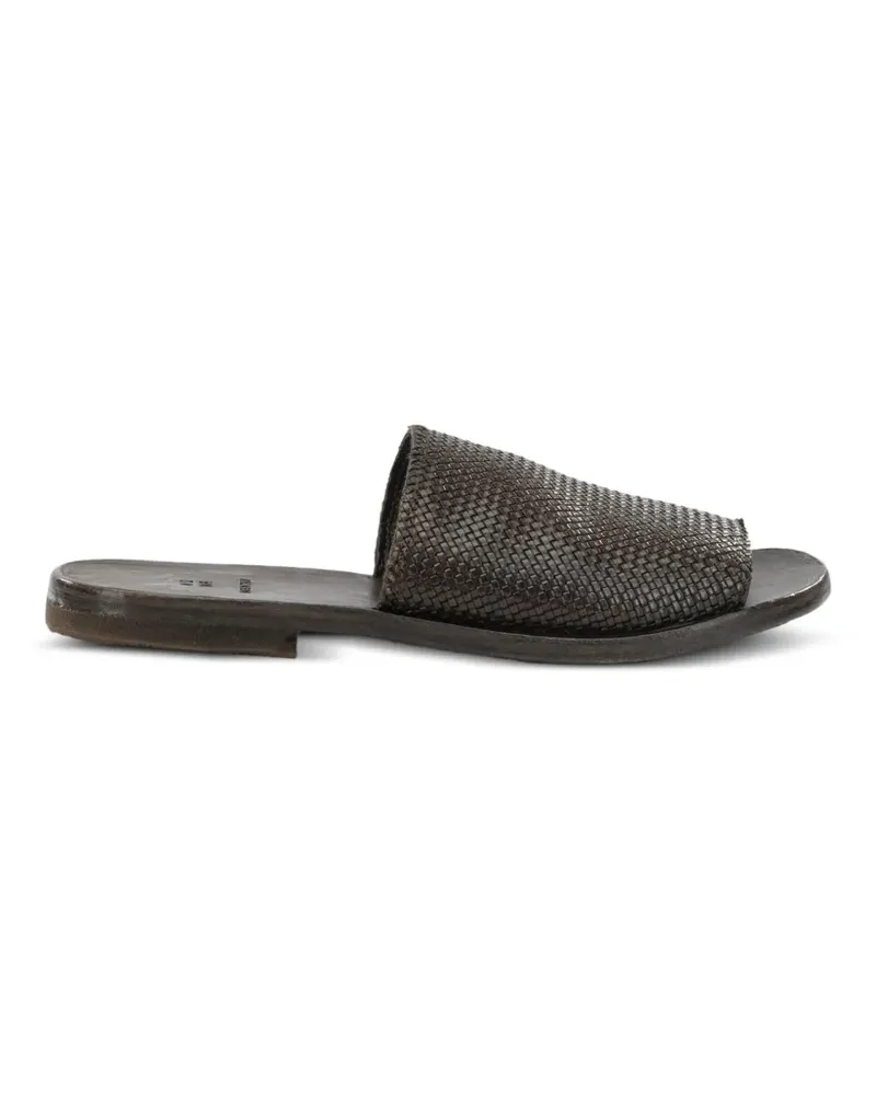 Moma woven leather flat sandals - Braun Braun