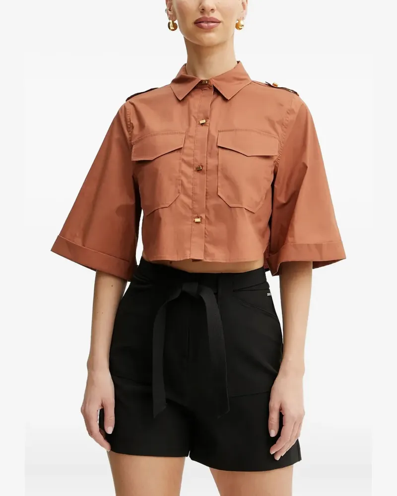 MARCIANO Los Angeles pocket button shirt - Braun Braun