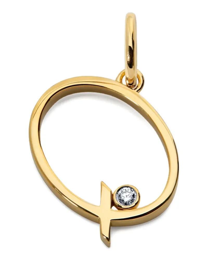 Monica Vinader Solitaire Anhänger - Gold Gold