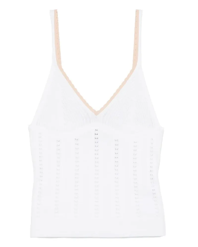 Blumarine Gestricktes Tanktop - Weiß Weiß
