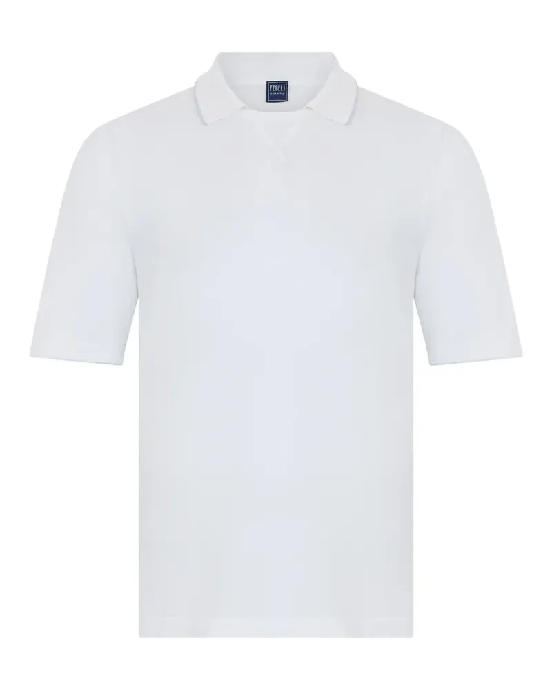 Fedeli polo-collar cotton T-shirt - Weiß Weiß