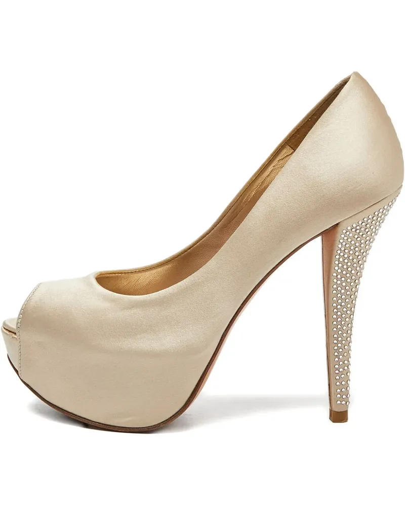Stuart Weitzman Pre-owned Peeptoe-Pumps mit Plateau 130mm - Nude Nude
