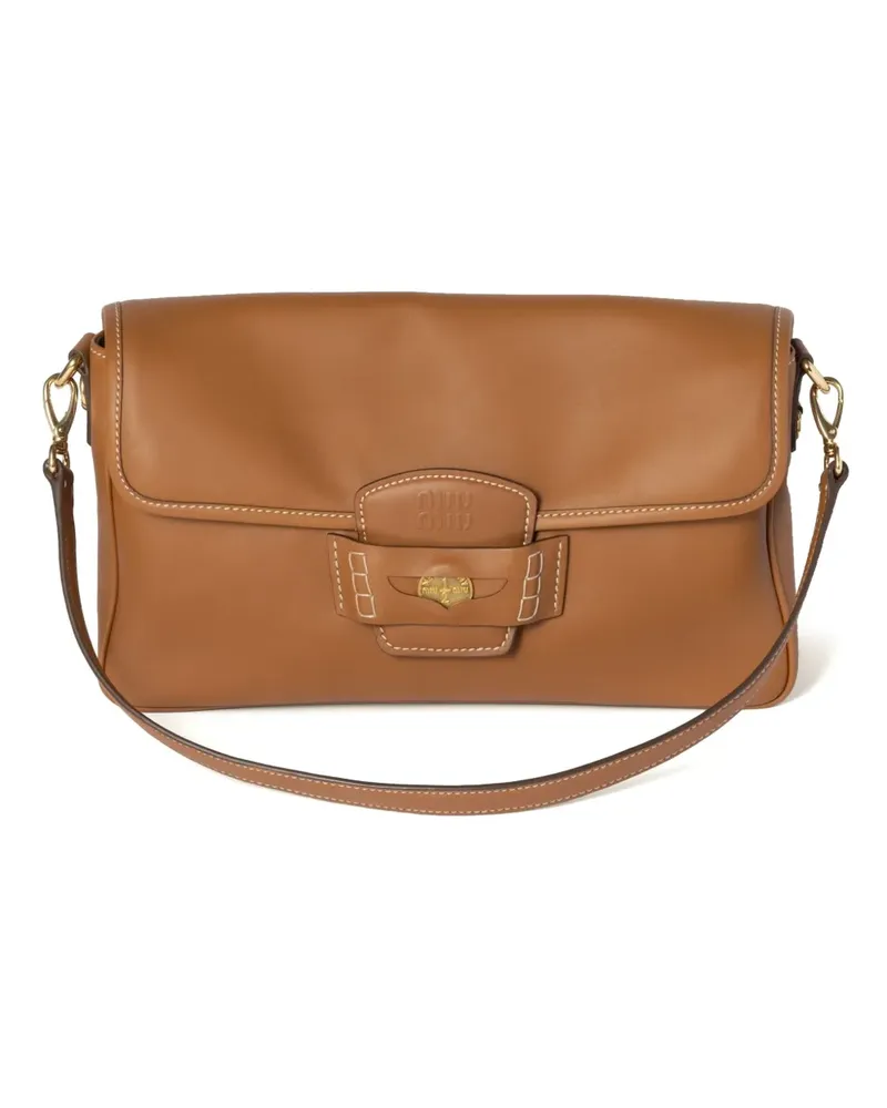 Miu Miu Penny Schultertasche - Braun Braun