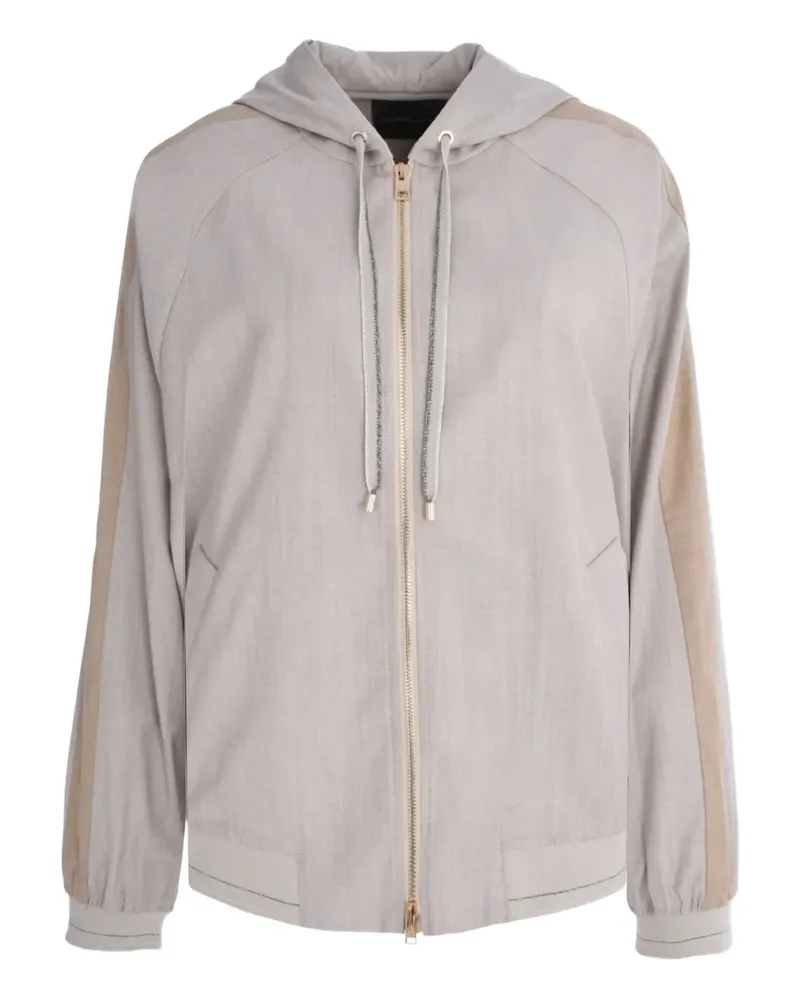 Lorena Antoniazzi Hoodie mit Kontrasteinsätzen - Nude Nude