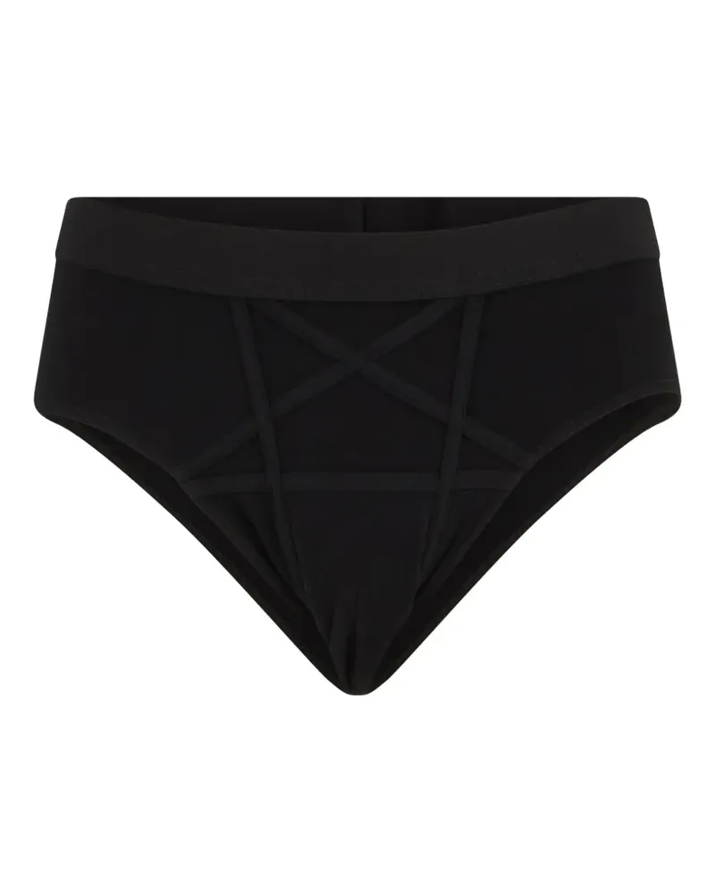Rick Owens Penta hoch geschnittener Slip - Schwarz Schwarz