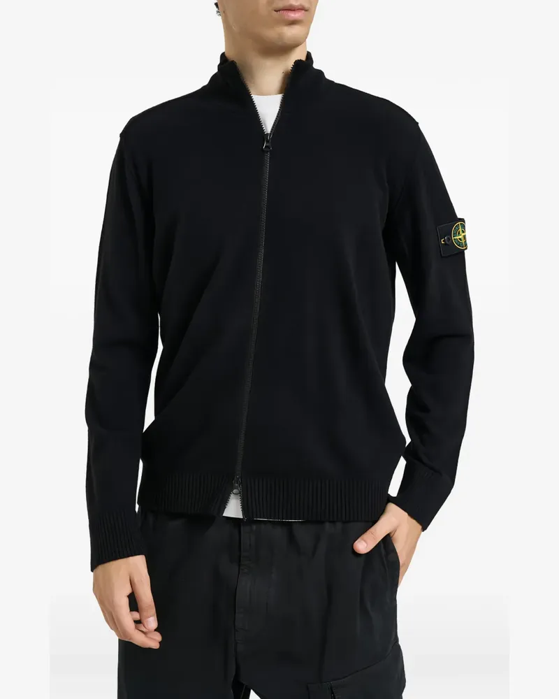 Stone Island zip-up cardigan - Schwarz Schwarz