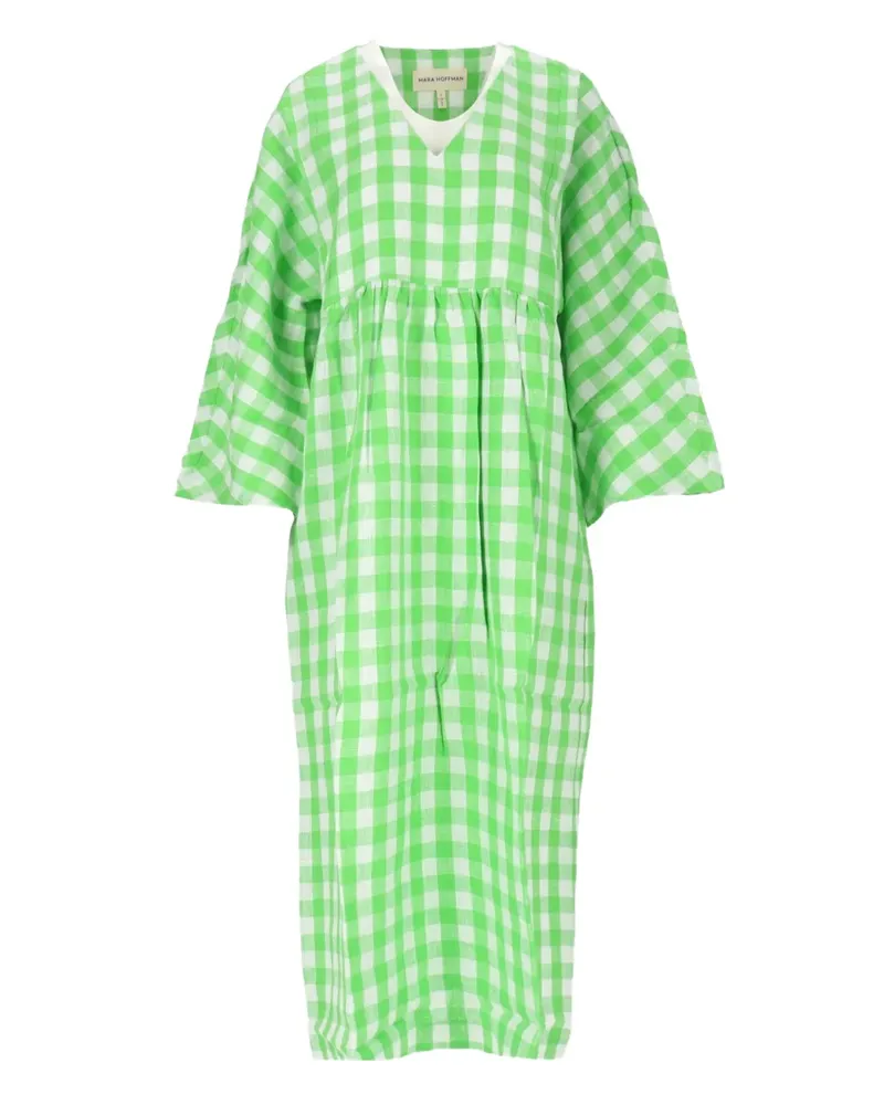 Mara Hoffman Kariertes Midikleid - Grün Grün