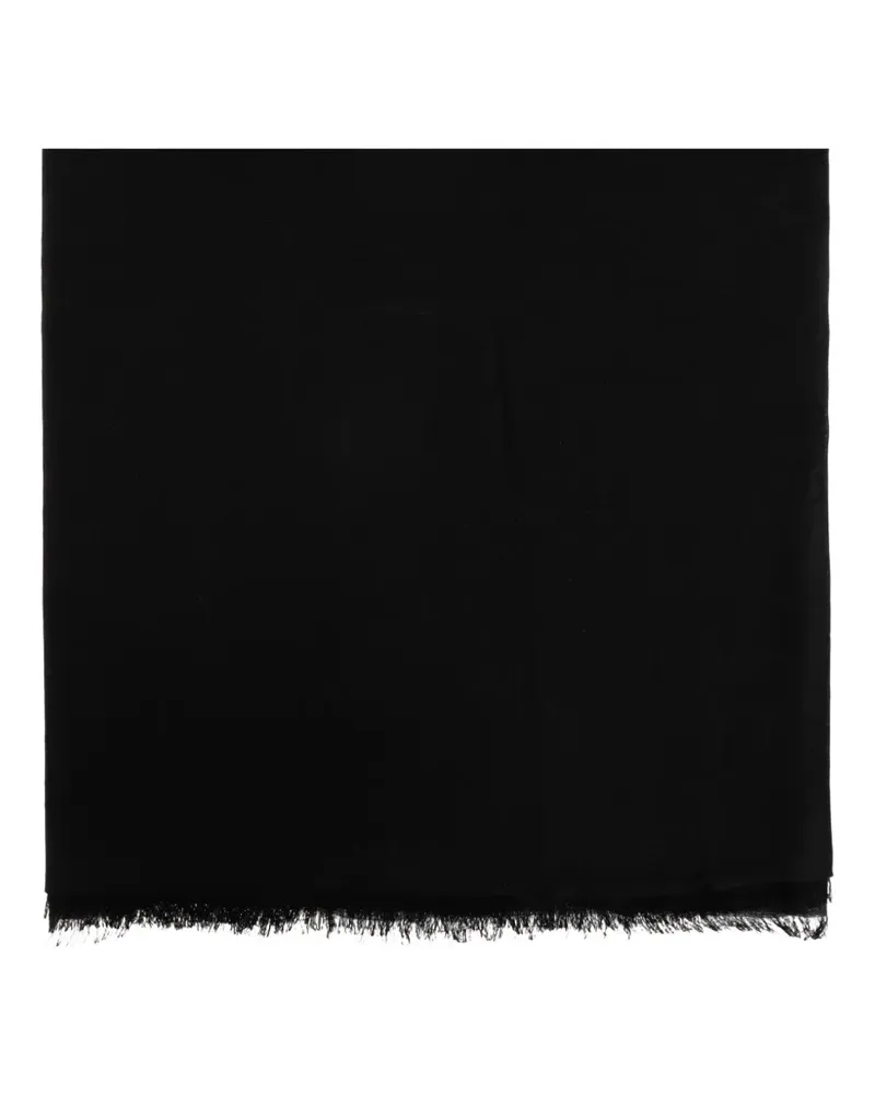 Ferragamo Gancini-monogram frayed scarf - Schwarz Schwarz