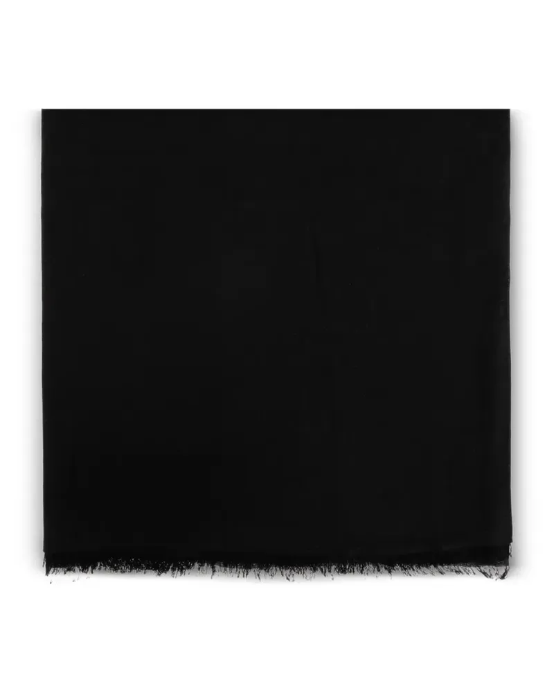 Ferragamo Gancini-monogram frayed scarf - Schwarz Schwarz