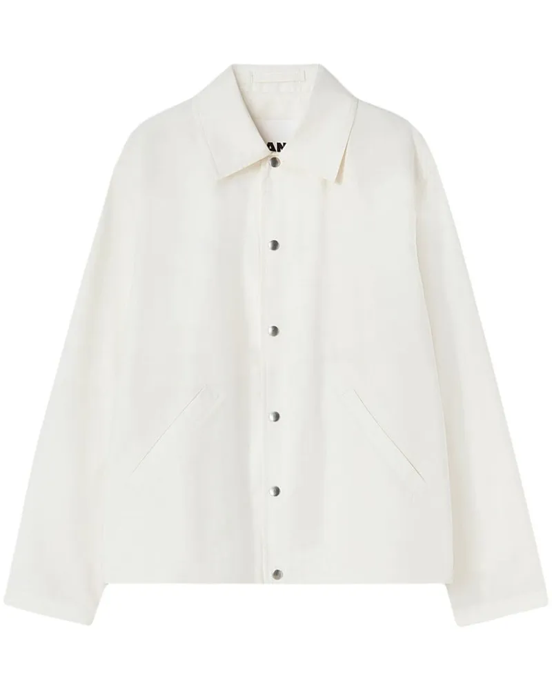 Jil Sander Hemdjacke mit Logo-Print - Weiß Weiß