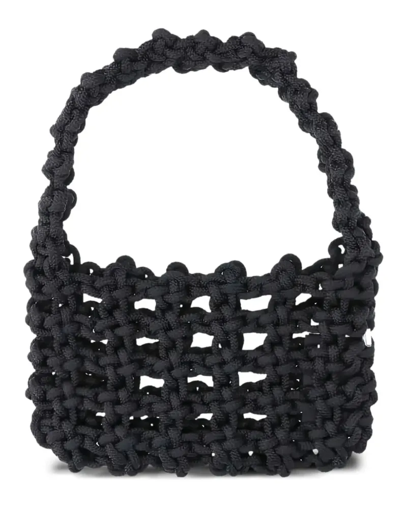KARA Schultertasche mit Knoten - Schwarz Schwarz