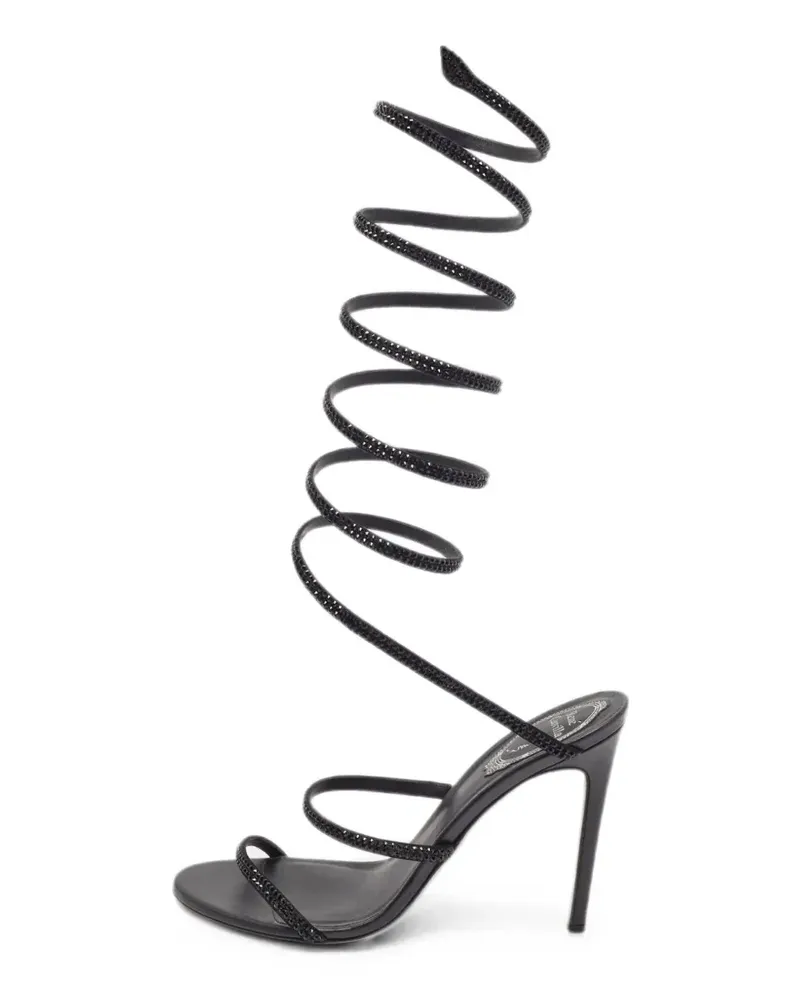 René Caovilla Cleo crystal-embellished sandals - Schwarz Schwarz