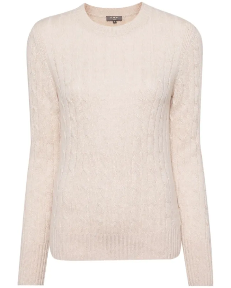 N.Peal Pullover mit Zopfmuster - Nude Nude