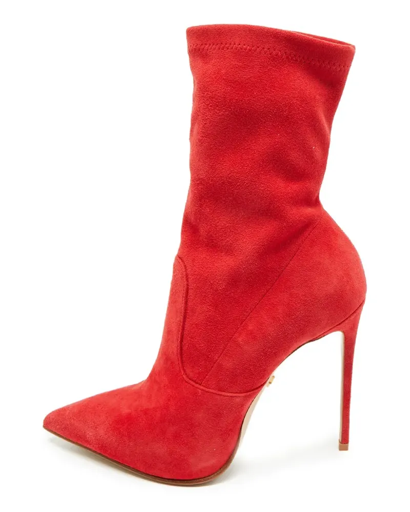 Le Silla Wildlederstiefel mit spitzer Kappe - Rot Rot