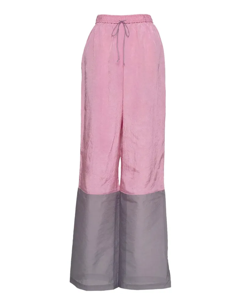 Muller of Yoshiokubo two-tone drawstring palazzo pants - Rosa Rosa