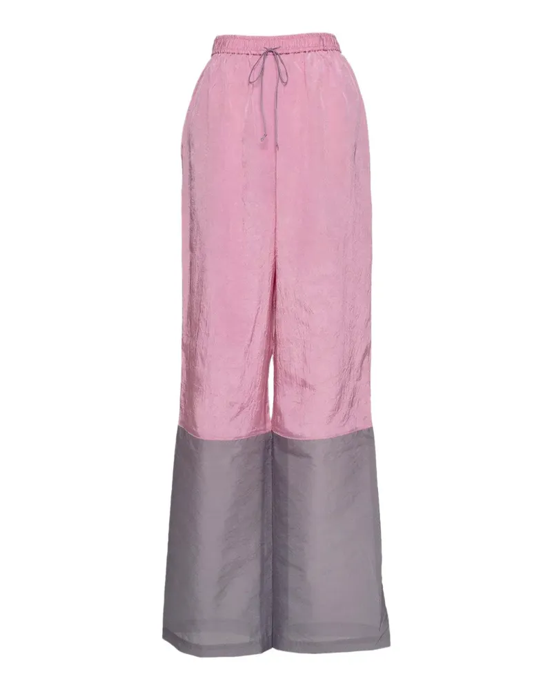 Muller of Yoshiokubo two-tone drawstring palazzo pants - Rosa Rosa