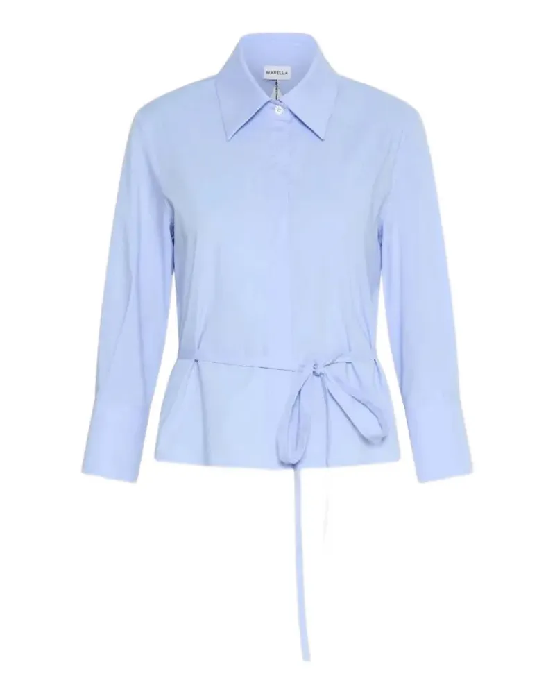 MARELLA cut-out tie-waist shirt - Blau Blau