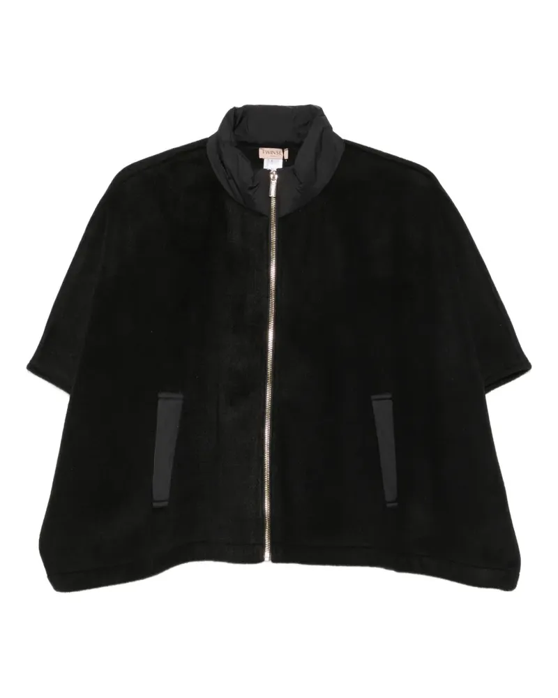 Twin-Set Cape mit Reißverschluss - Schwarz Schwarz